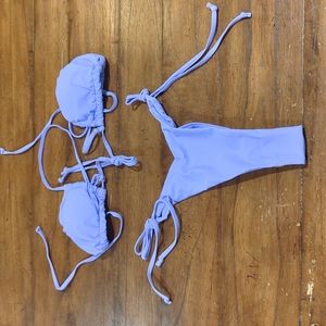 Haute Swimwear bikini size Large purple in color